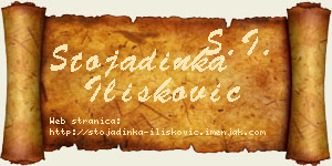 Stojadinka Ilišković vizit kartica